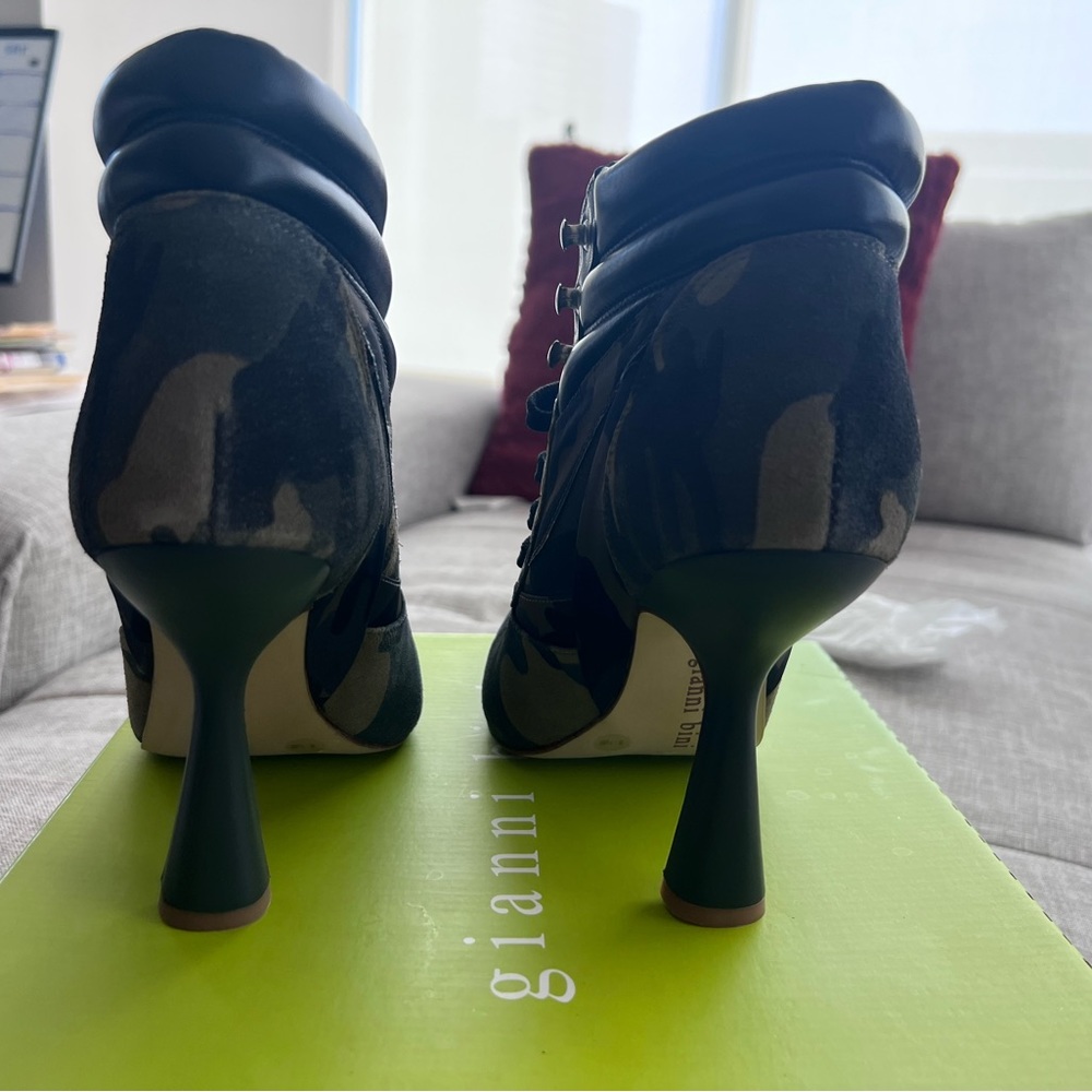 GIANNI BINI BOOTIES 9.5 camouflage, suede - Picture 6 of 12